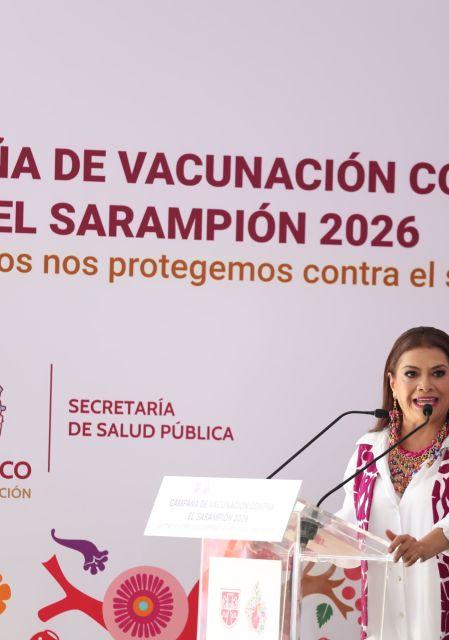 La jefa de gobierno de la Ciudad de México, Clara Brugada indicó que "el objetivo es adelantarnos al sarampión".