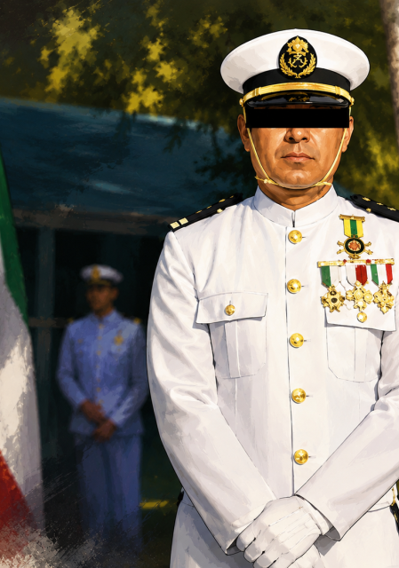 Ilustración del el vicealmirante Manuel Roberto Farías