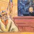 Dibujo del juicio de El mayo Zambada en EU.