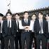 Integrantes de BTS reaccionan a ARMY que lo esperaba en Palacio Nacional