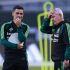 Javier Aguirre y Rafa Márquez durante entrenamiento de la Selección Mexicana previo al Mundial 2026.