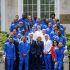 El presidente Emmanuel Macron visitó la concentración francesa previo a su viaje a Estados Unidos para afrontar el Mundial.