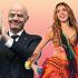 Shakira con Gianni Infantino.