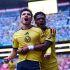 Raphael Veiga y Óscar Perea celebran gol con América durante la Jornada 4 del Apertura 2026.