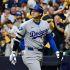 Ohtani con el uniforme de Dodgers.