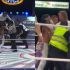 Los elementos de seguridad y Bandido, contuvieron al aficionado que invadió el ring.