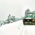 En Guanaceví, Durango, la caída de nieve se mantuvo por varias horas.