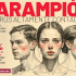 Ilustración editorial estilo grabado que representa al virus del sarampión y su transmisión aérea.