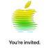 Diseño de la invitación al Apple Event del 4 de marzo, con un logotipo estilizado en tonos verdes y amarillos sobre fondo blanco y el texto “You’re invited”, difundida por Apple a medios.