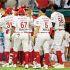 El equipo de los Diablos Rojos del México celebrando durante la Serie del Rey.