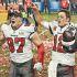 Rob Gronkowski y Tom Brady fueron campeones de la NFL con los Tampa Bay Buccaneers luego de haber sido monarcas con los New England Patriots.
