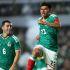 Jesús Gallardo celebra el tercero de los goles del equipo mexicano en el campo de La Corregidora de Querétaro.