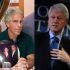 Bill Clinton sonríe y ríe al mirar la foto de los archivos de Epstein, en video