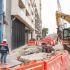 Excavaciones para la obra de vía flotante en calzada San Antonio Abad.