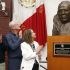 Al inaugurar el salón Heberto Castillo y su busto, la presidenta del Senado, Laura Itzel Castillo, dijo que los ideales, proyectos y reivindicaciones del líder de izquierda siguen vigentes