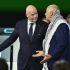 Gianni Infantino tuvo una discusión con Jibril Rajoub, presidente de Palestina.