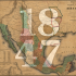 Mapa histórico de México en 1847 con el territorio nacional antes de la cesión de California, Texas y Nuevo México a Estados Unidos.