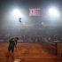 La nube de humo de la celebración del Inter de Milán llegó hasta las canchas del tenis.