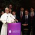 El Papa León XIV ofrece un discurso durante su visita a la Universidad de La Sapienza de Roma.