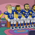Homero Simpson y el resto de su familia aparece para promocionar el calendario de juegos de los Indianapolis Colts.