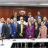 Dirigentes de partidos locales se reunieron con la presidenta del Senado, Laura Itzel Castillo.