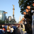 El jefe de la corporación en la capital del país, Pablo Vázquez, dio la salida a los corredores que se reunieron en el Ángel de la Independencia.