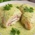 Receta de pechugas rellenas con crema de cilantro