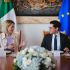 El secretario de Relaciones Exteriores, Roberto Velasco, y Kaja Kallas, Alta Representante de la UE para Asuntos Exteriores y Política de Seguridad.