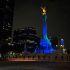 El Ángel de la Independencia fue rodeado por un operativo policiaco.