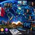 Académicos mexicanos en videollamadas internacionales conectados con universidades de México y símbolos de ciencia, tecnología e innovación.