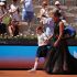 Naomi Osaka en su vestido para el primer partido de Roland Garros.