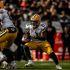 Josh Jacobs durante un partido de NFL con los Packers