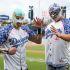 Los Dodgers tuvieron invitados especiales: Máscara Dorada y Xelhua