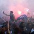 Fans del PSG salieron a las calles de París a celebrar