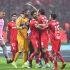 Jugadores de Toluca y Tigres en pleito tras la Final de Concachampions