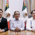 La secretaria de Gobernación, Rosa Icela Rodríguez, acompañada por el secretario de Educación, Mario Delgado, y el director general del ISSSTE, Marti Batres, confirmó que las conversaciones iniciadas este día continuarán mañana en la misma sede.