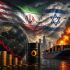 Ilustración sobre el impacto económico por la guerra entre EU, Israel e Irán.