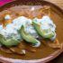 Receta de enfrijoladas con chipotle, rellenas de jamón