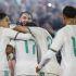 Los jugadores argelinos disfrutaron en el De Kuip Stadium de Rotterdam de un triunfo inesperado.