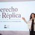 CIUDAD DE MÉXICO, 03JUNIO2026.- Luisa María Alcalde Luján, consejera jurídica del Ejecutivo Federaldurante la inauguración de la conferencia Derecho de réplica que se llevará a cabo cada jueves a las 17:00 horas en Palacio Nacional.FOTO: ANDREA MURCIA /CUARTOSCURO.COM