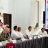 Funcionarios federales y estatales que participan en el Puesto de Comando en Huatulco