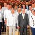Alfonso Durazo, en medio, reunido con funcionarios de la Unión Europea.