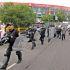 Policías resguardando las inmediaciones del Estadio Ciudad de México.