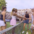 Serena Williams da la mano a la mexicana Giuliana Olmos después de sufrir una derrota en Berlín.