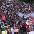 Maestros de la CNTE durante una de sus protestas en la CDMX