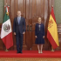 La Presidenta recibió al monarca español en Palacio Nacional.