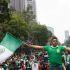 La afición desafía la lluvia y se concentra en el Ángel previo al México-Inglaterra