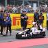 Sergio Pérez durante la carrera de karts de Lego en Silverstone.