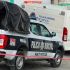 Patrulla y ambulancia estacionadas en calles de Tlaxcala