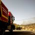 Vehículo de emergencia en la zona del incendio en Almería, España.